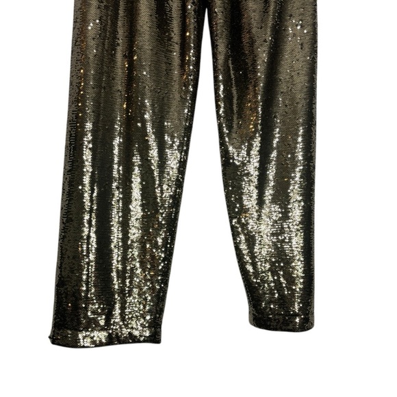 NWT *flawed Antonio Melani Geri Sequin Satin Flat Front Ankle Pant Size 6 - Picture 3 of 14